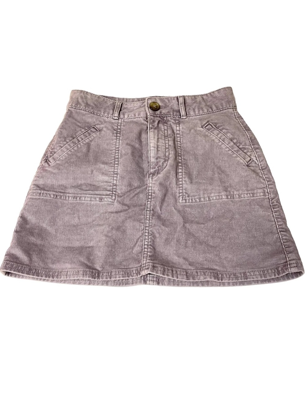 American Eagle Women’s 00 Hi Rise A Line Skirt Stretch Purple Corduroy #1617